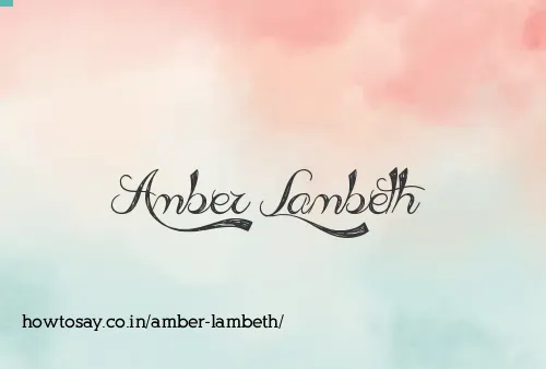 Amber Lambeth