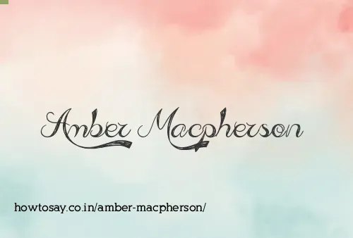 Amber Macpherson