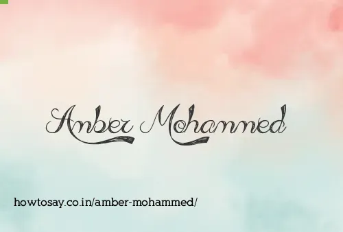 Amber Mohammed