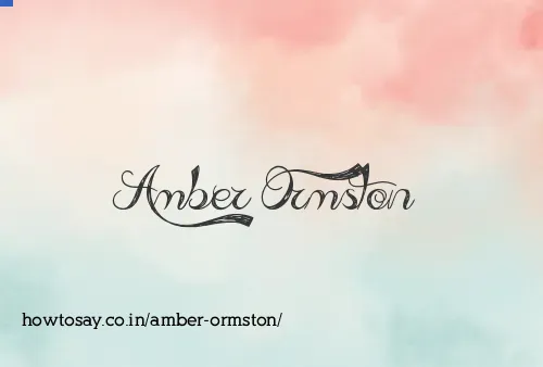 Amber Ormston