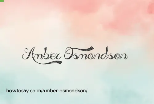 Amber Osmondson