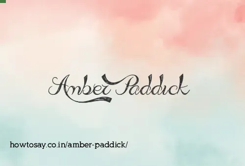 Amber Paddick