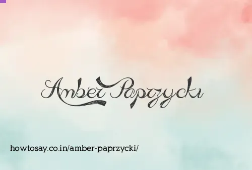 Amber Paprzycki