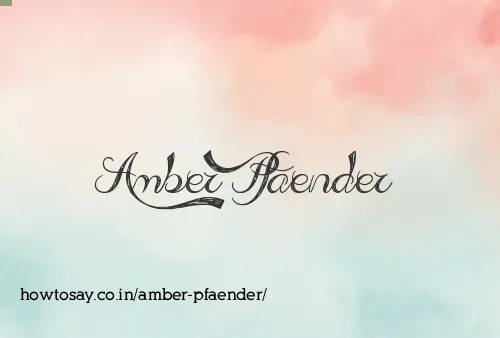 Amber Pfaender