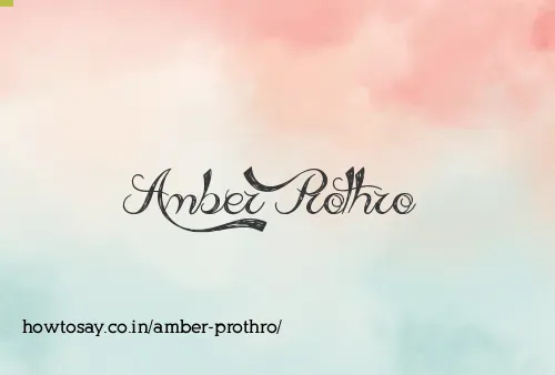 Amber Prothro