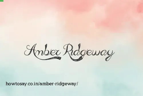 Amber Ridgeway