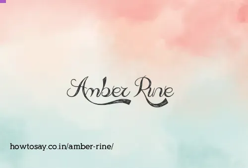 Amber Rine