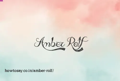 Amber Rolf