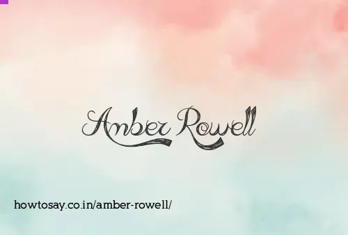 Amber Rowell