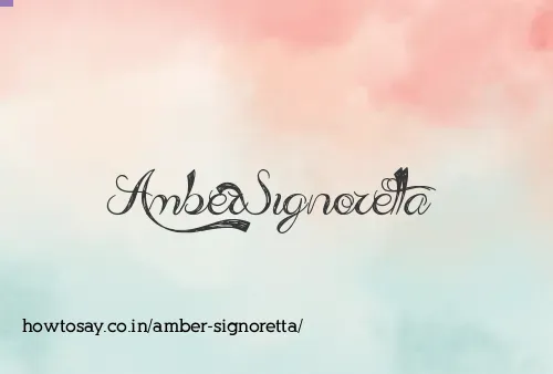 Amber Signoretta