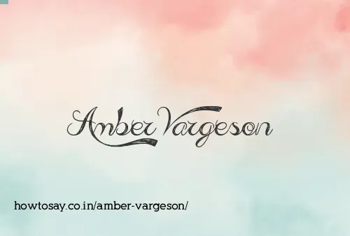 Amber Vargeson
