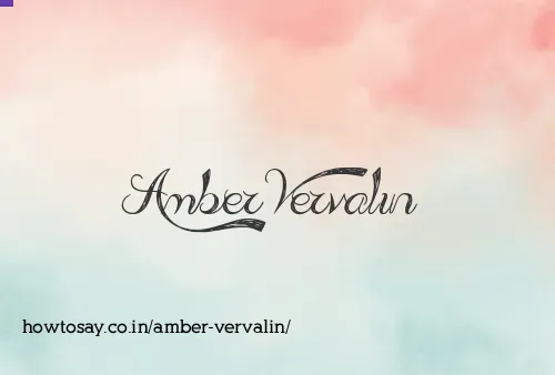 Amber Vervalin
