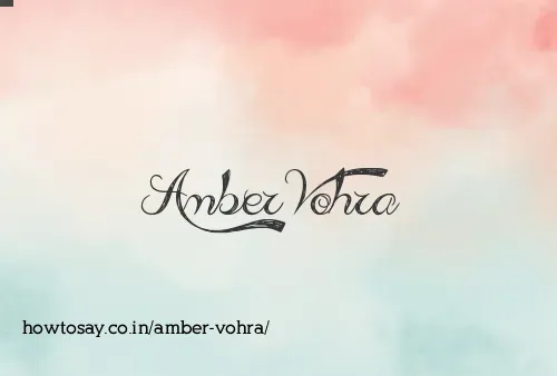 Amber Vohra