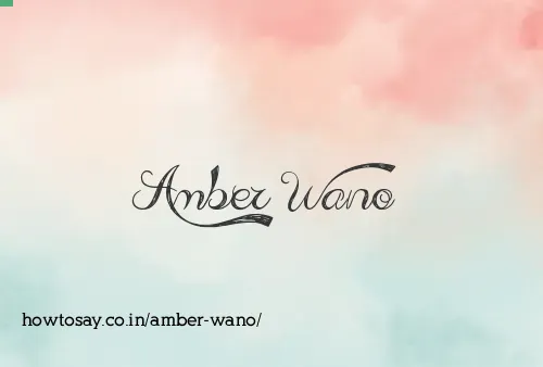 Amber Wano