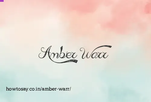 Amber Warr