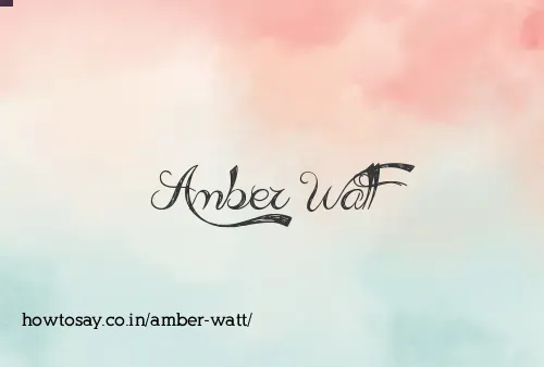 Amber Watt