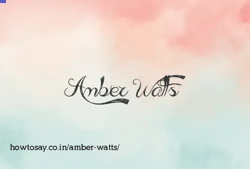 Amber Watts