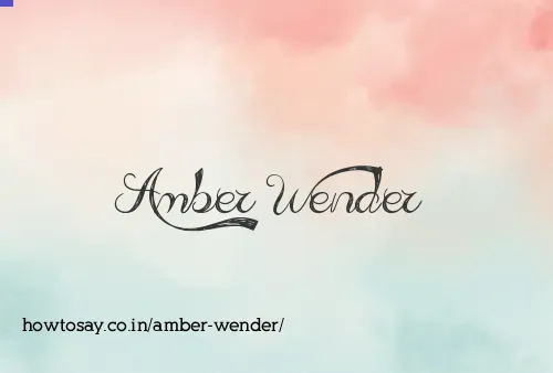 Amber Wender