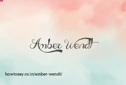 Amber Wendt