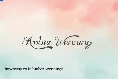 Amber Wenning