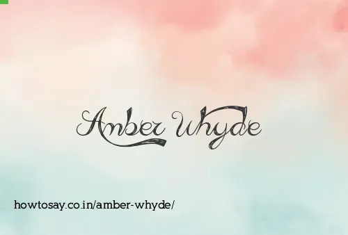 Amber Whyde