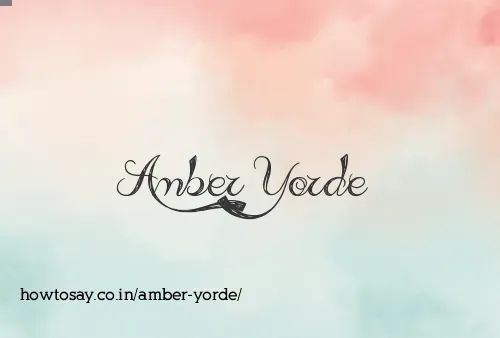 Amber Yorde