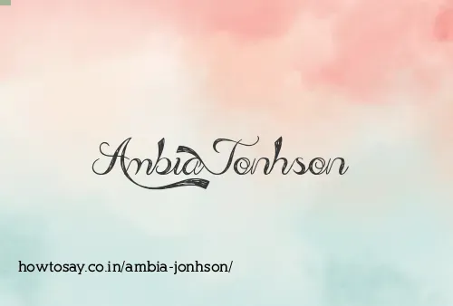 Ambia Jonhson