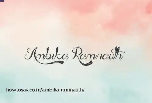 Ambika Ramnauth