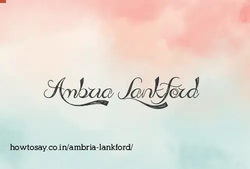 Ambria Lankford