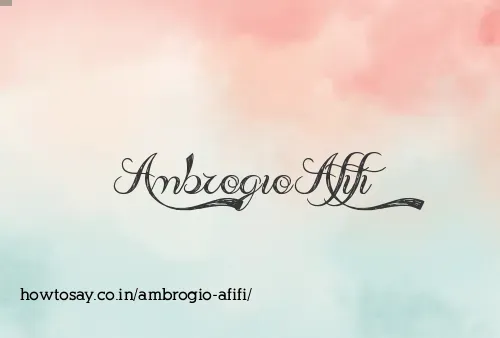 Ambrogio Afifi