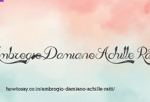 Ambrogio Damiano Achille Ratti