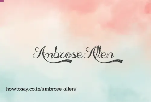 Ambrose Allen