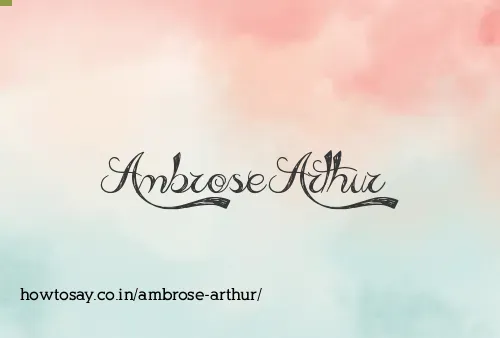 Ambrose Arthur