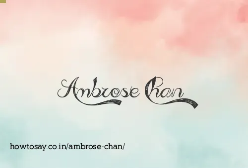 Ambrose Chan