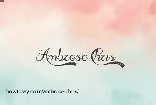 Ambrose Chris