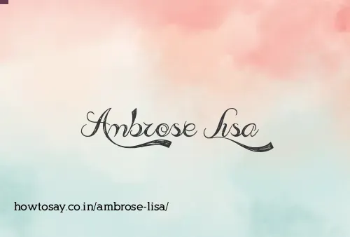 Ambrose Lisa