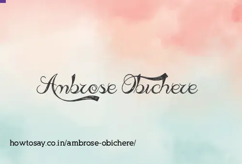 Ambrose Obichere
