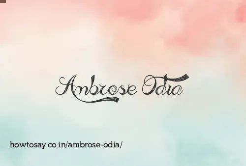 Ambrose Odia
