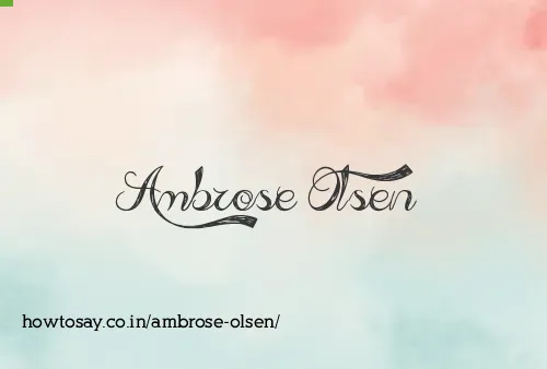 Ambrose Olsen