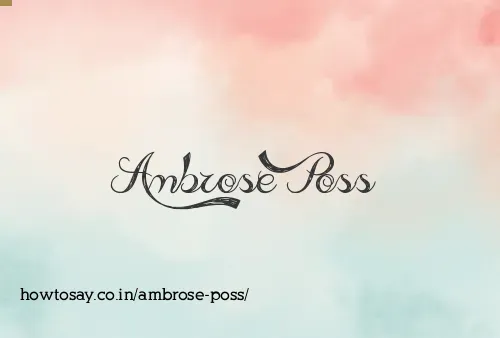 Ambrose Poss