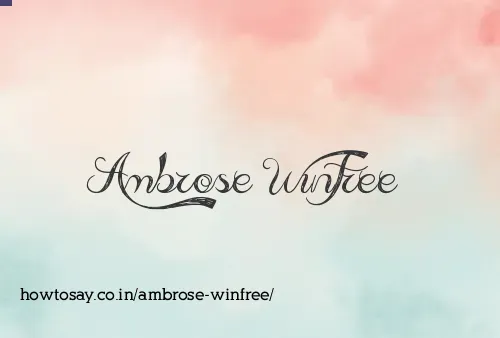 Ambrose Winfree