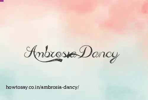 Ambrosia Dancy