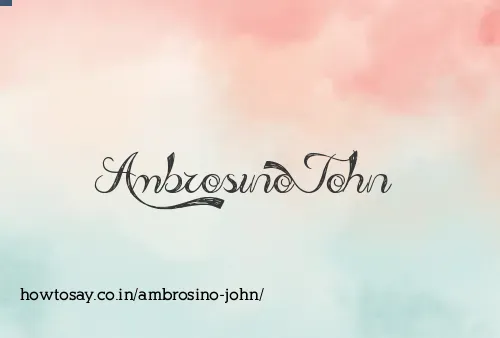 Ambrosino John
