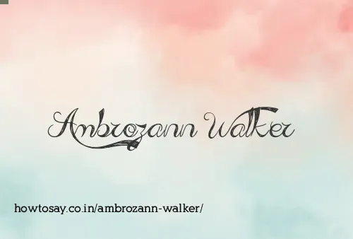 Ambrozann Walker