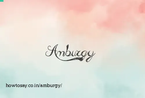 Amburgy