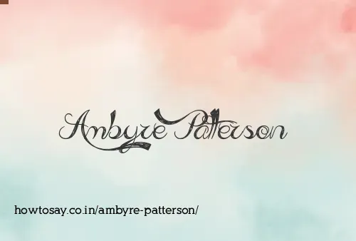 Ambyre Patterson