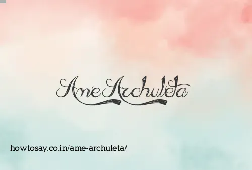 Ame Archuleta