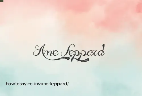 Ame Leppard