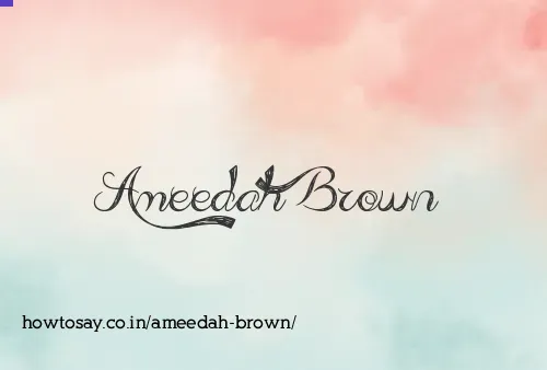 Ameedah Brown
