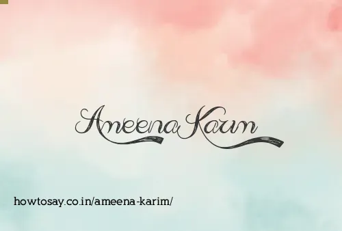 Ameena Karim